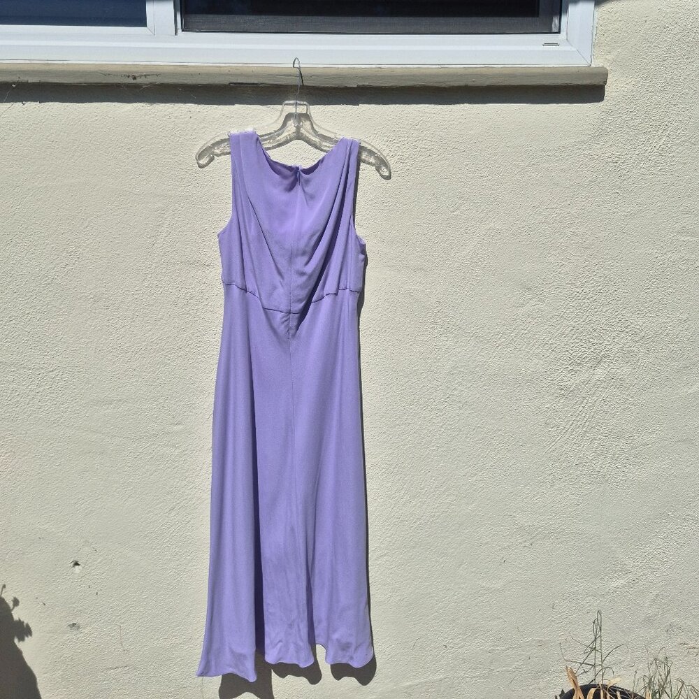 90s/Y2K Style Silk Flowy Maxi Dress Gown Size 14 - Picture 10 of 16